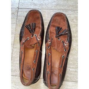 Peter Millar Loafers Men's SZ 9.5 M‎ Brown Suede Horsebit Driving Moccasin Shoe